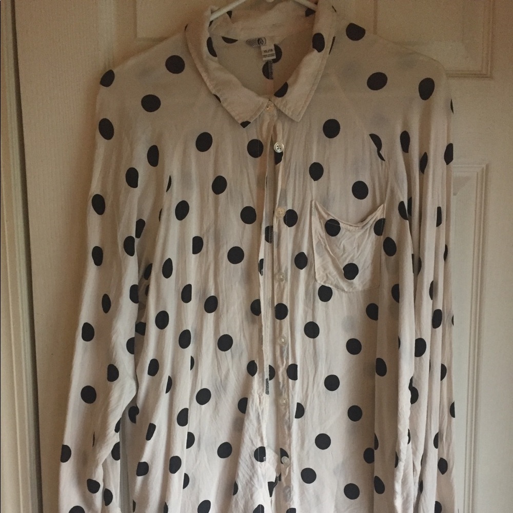 Volcom Polka Dot button up